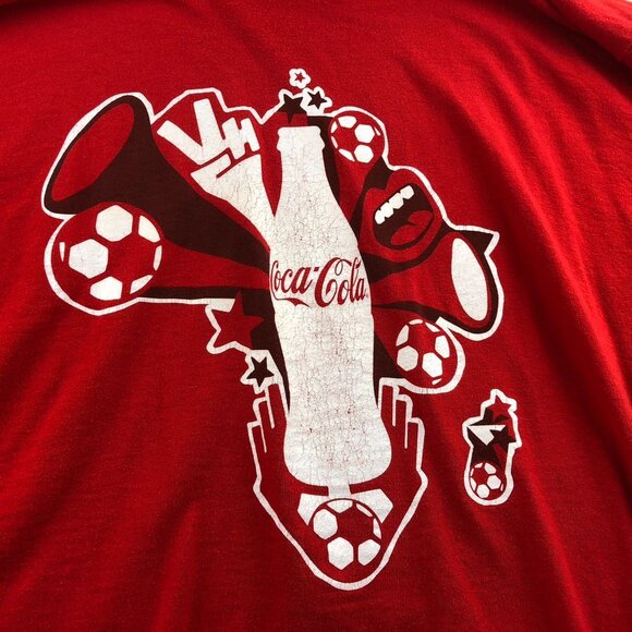 2 Coca-Cola FIFA World Cup Men's T-Shirt Medium Lot Of Two Red Logo Graphic Tee - Picture 12 of 14
